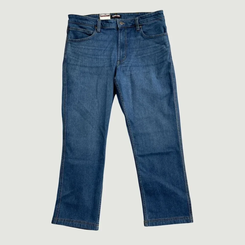 Kirkland Signature Men's 36x29 Straight Fit Comfort Stretch Jeans Blue N0245